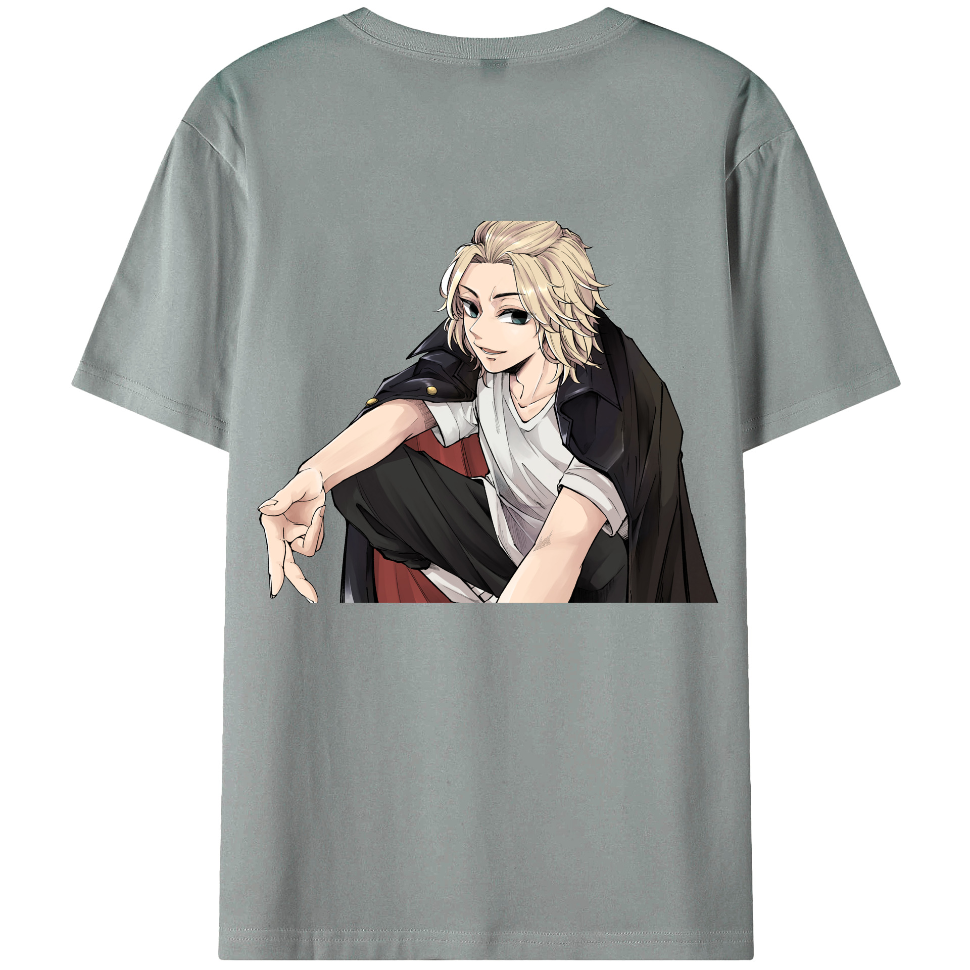 （画像用） 東京リベンジャーズ Tokyo Revengers 綿100％ メンズ半袖Tシャツ（バックプリント） 通気性